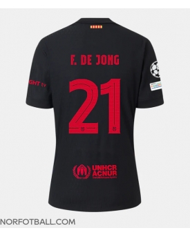 Billige Fotballdrakt Barcelona Frenkie de Jong #21 Replika Bortedrakt 2024-25 Kortermet